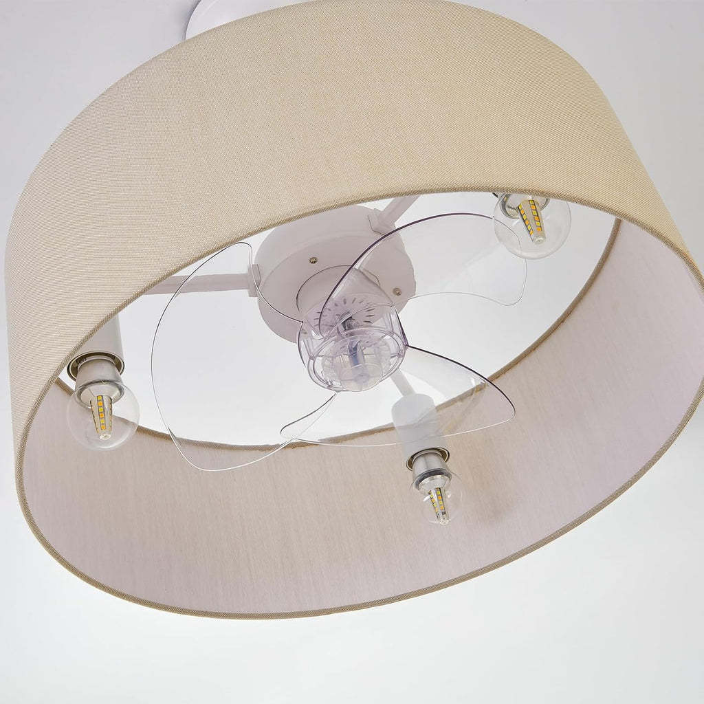Low Profile Ceiling Fans with Lights 20' Ceiling Fans with Lights and Remote Flush Mount Ceiling Fan with Lights Boho Ceiling Fan with 6 Speeds for Living Room Bedroom.
