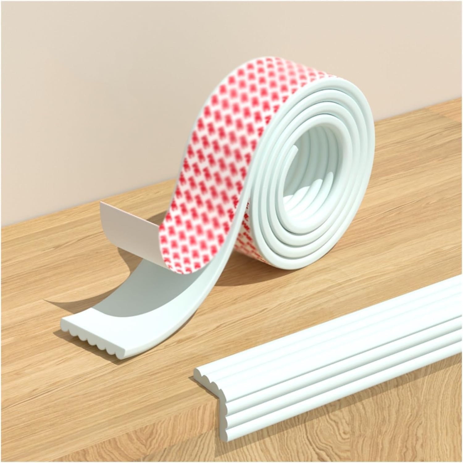 Corner Protectors，Foam Edge Protectors， Guards Proof Foam Padding, Furniture Edge and Corner Guard, Edge Protectors, Protective Cushion for Sharp Edges Table Desk(White B,4pcs)
