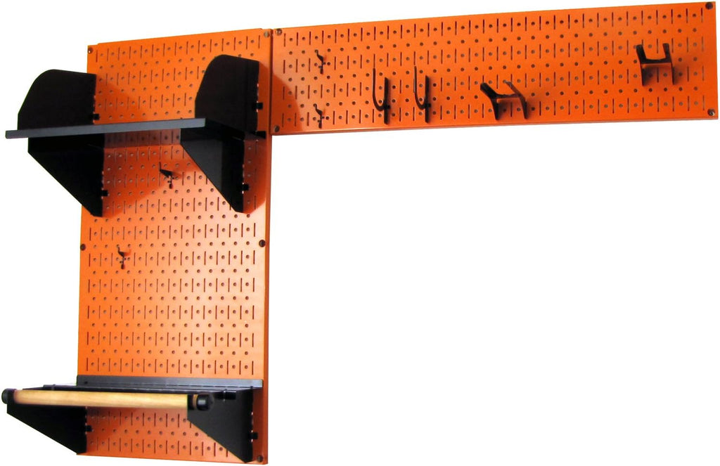 Wall Control Pegboard Garden Supplies Storage and Organization Garden Tool Organizer Kit with Orange Pegboard and Black Accessories