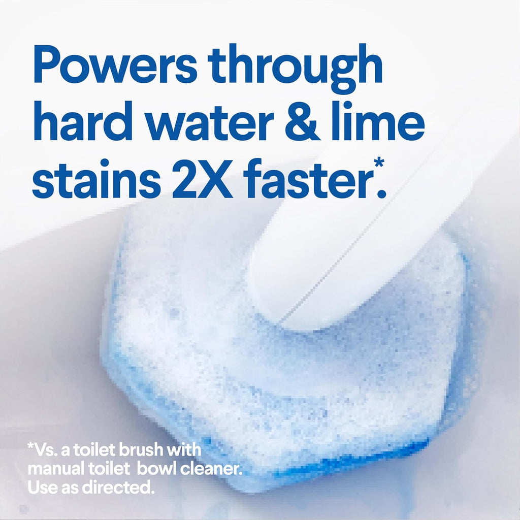 CLOROX ToiletWand Disposable Toilet Cleaning System, Spring Cleaning Essential, ToiletWand, Storage Caddy, and 16 Disinfecting-ToiletWand Scrubbing Pad Refills (Pack of 6)