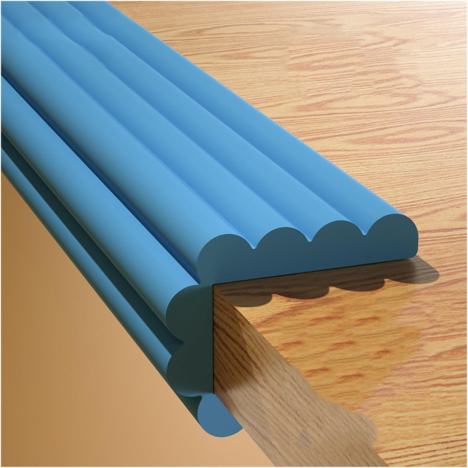 Foam Edge Corner Protector Adhesive Bumpers Padding Cushion for Coffee Table Kitchen(Blue,4pcs)