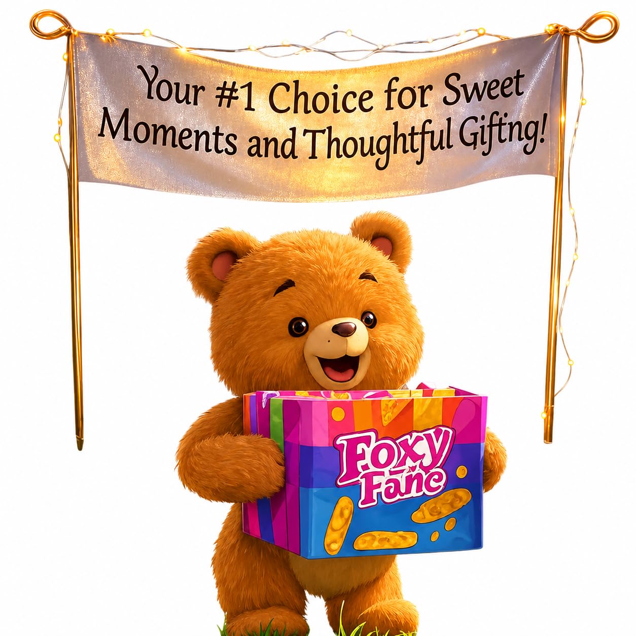 Foxy Fane 150-Count Holiday Gift Box - Variety Pack of 150 Healthy Snacks & Treats