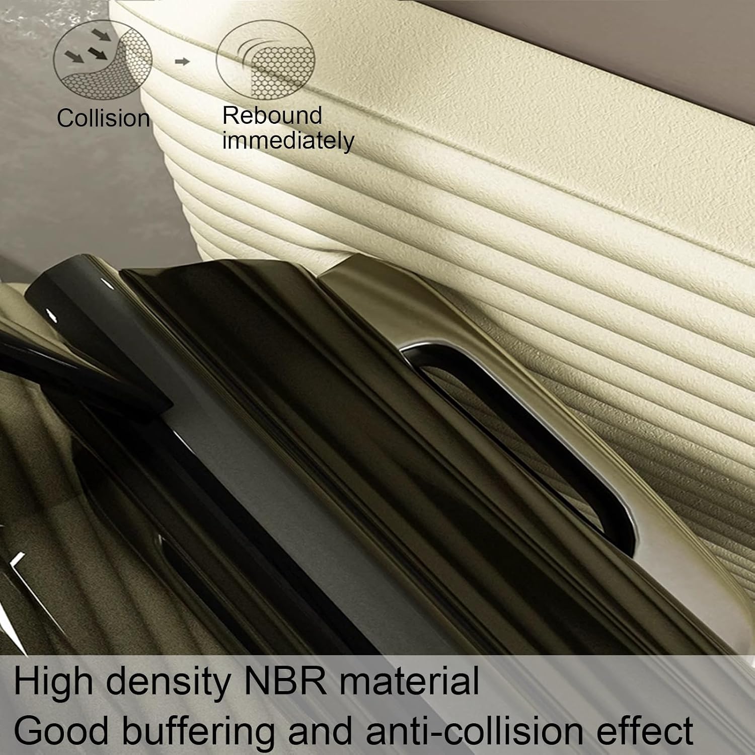 Extra Wide Garage Wall Protector - Soft Foam Bumper Safety Guards for Corners & Edges, Furniture, Fireplaces, Tables, Stairs & Warehouse Parking - Impact Absorption & Protection