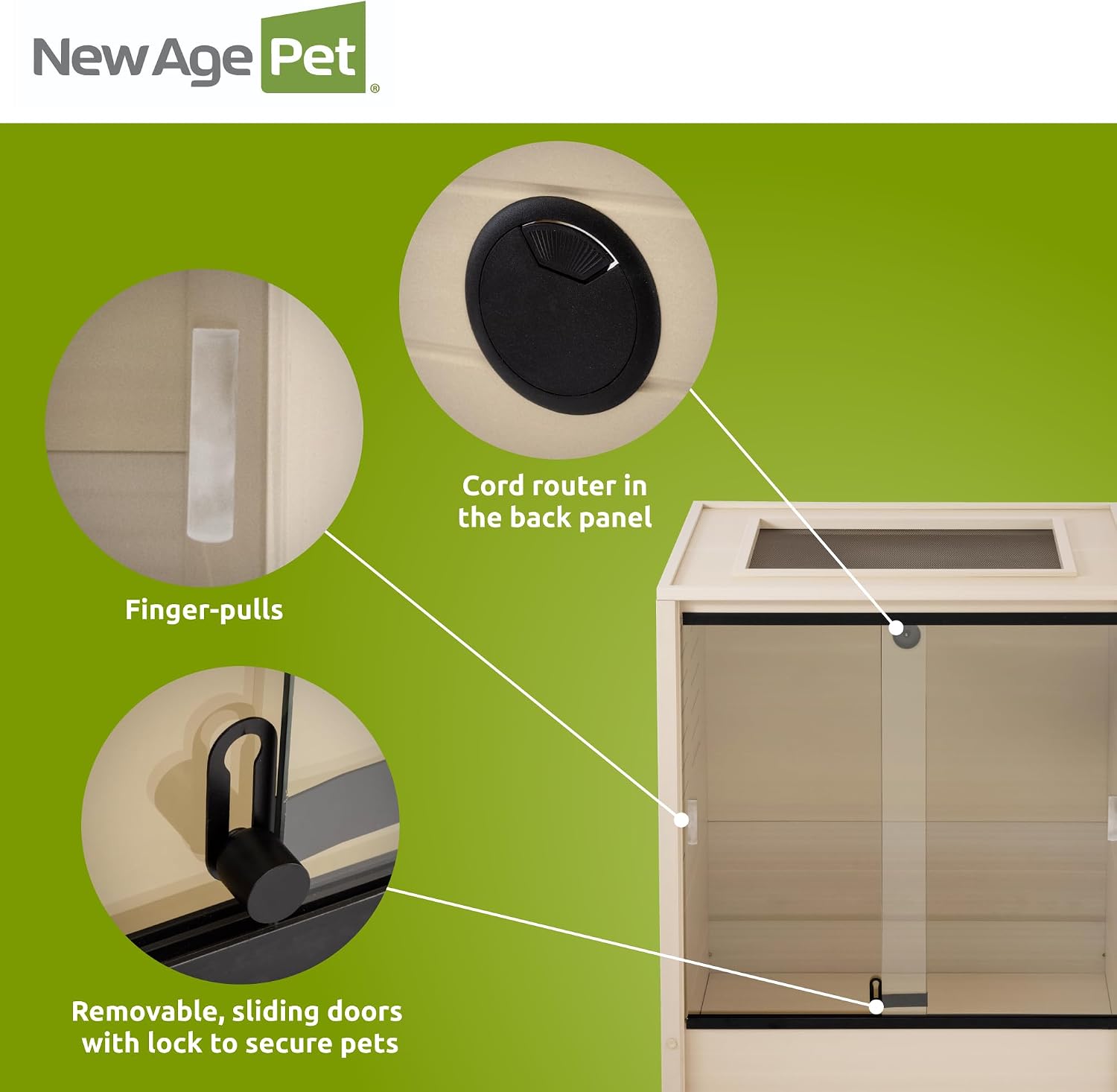 New Age Pet ECOFLEX Vertical Reptile Terrarium, Tall Climber Arboreal Habitat for Chameleons, Geckos & Lizards in ECOFLEX Material, Easy Access, Maple