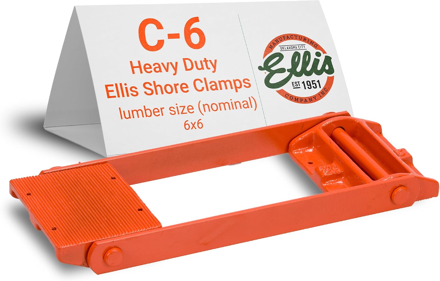 Ellis Shore Clamps - 6x6 Lumber Size, Adjustable Support System, Durable & Secure, Long-Lasting for Woodworking