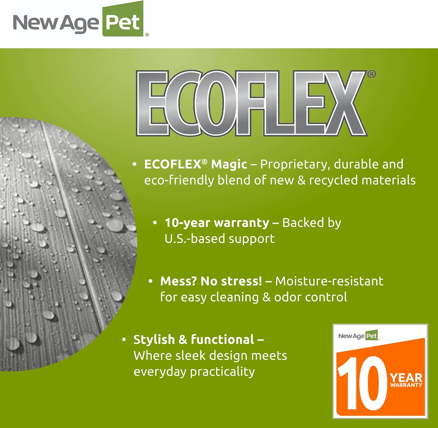 New Age Pet ECOFLEX 60' Wide X-Large Reptile Habitat, Mojave Lounge for Snakes, Tortoises & Lizards in Maple, Black & Grey, Easy Assembly, Sliding Glass Doors & Mesh Top