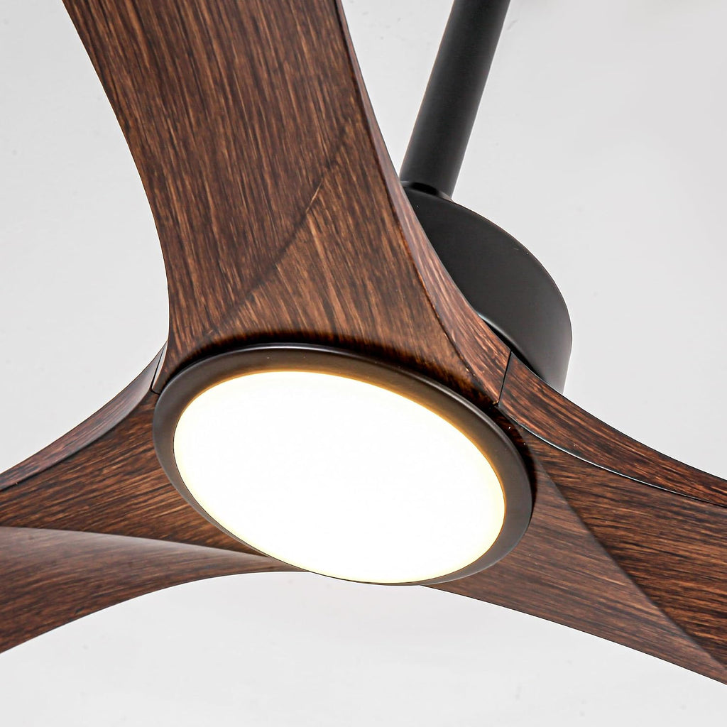 Ceiling Fans with Lights and Remote 60 Inch Outdoor Ceiling Fans for Patios Bedroom, Farmhouse Low Profile Chandelier Ceiling Fan with 6-Speed Reversible DC Motor, Dimmable, Ventilador de Techo