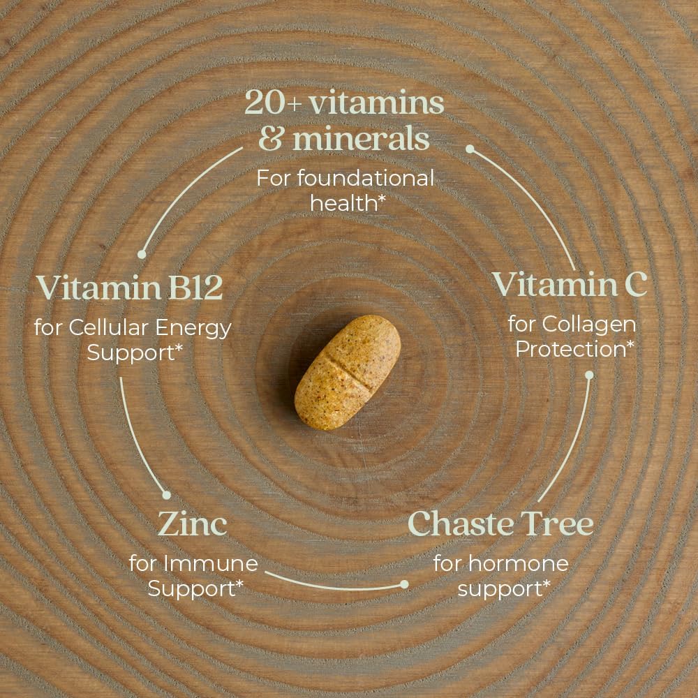 New Chapter Women's Multivitamin 40+, Extra B6 & B12, Biotin for Hair Growth, D3, VIT C, Zinc for Immune & Stress Support, Gentle on an Empty Stomach, Non-GMO, Gluten-Free, 96 Tablets, (Pack of 2)