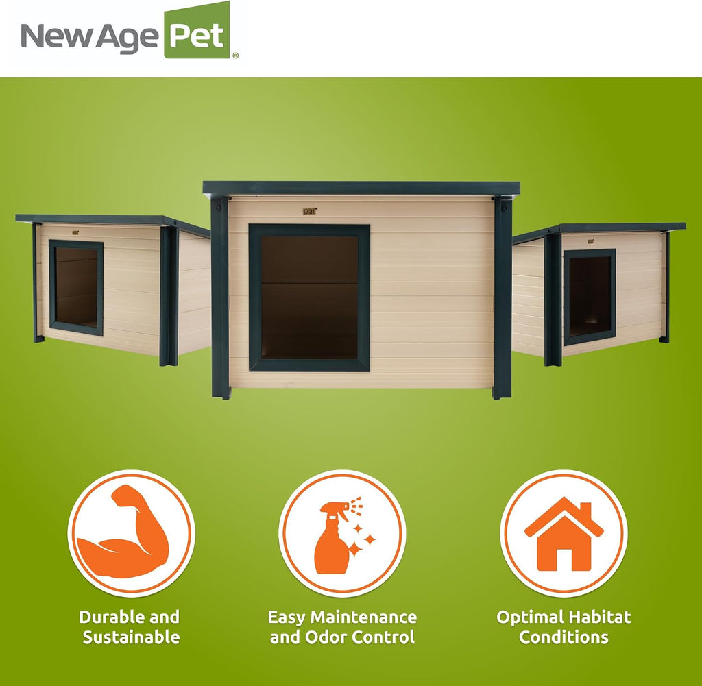 New Age Pet ECOFLEX Lodge Style Dog House - Medium