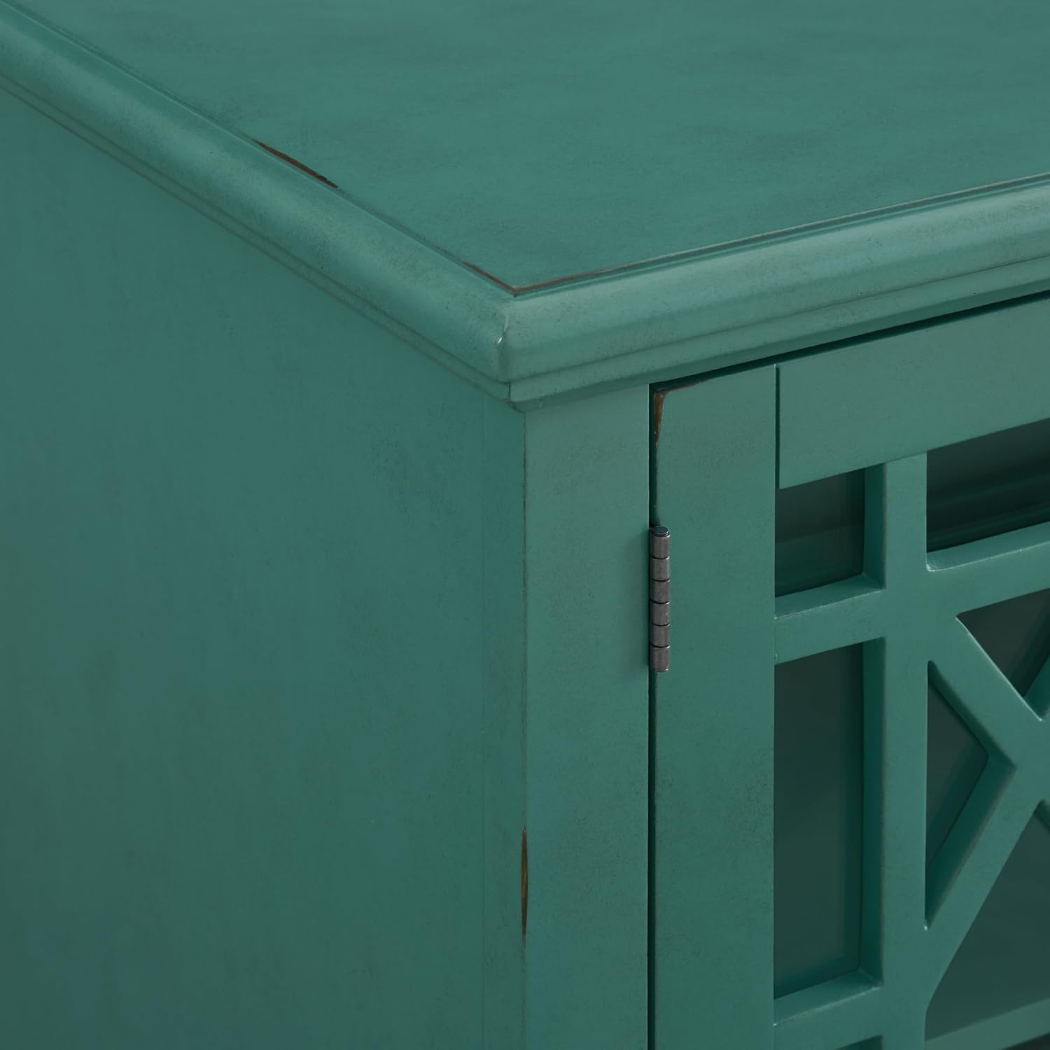 Martin Svensson Home Elegant TV Stand, 63' W x 35' H, Antique Teal-Green