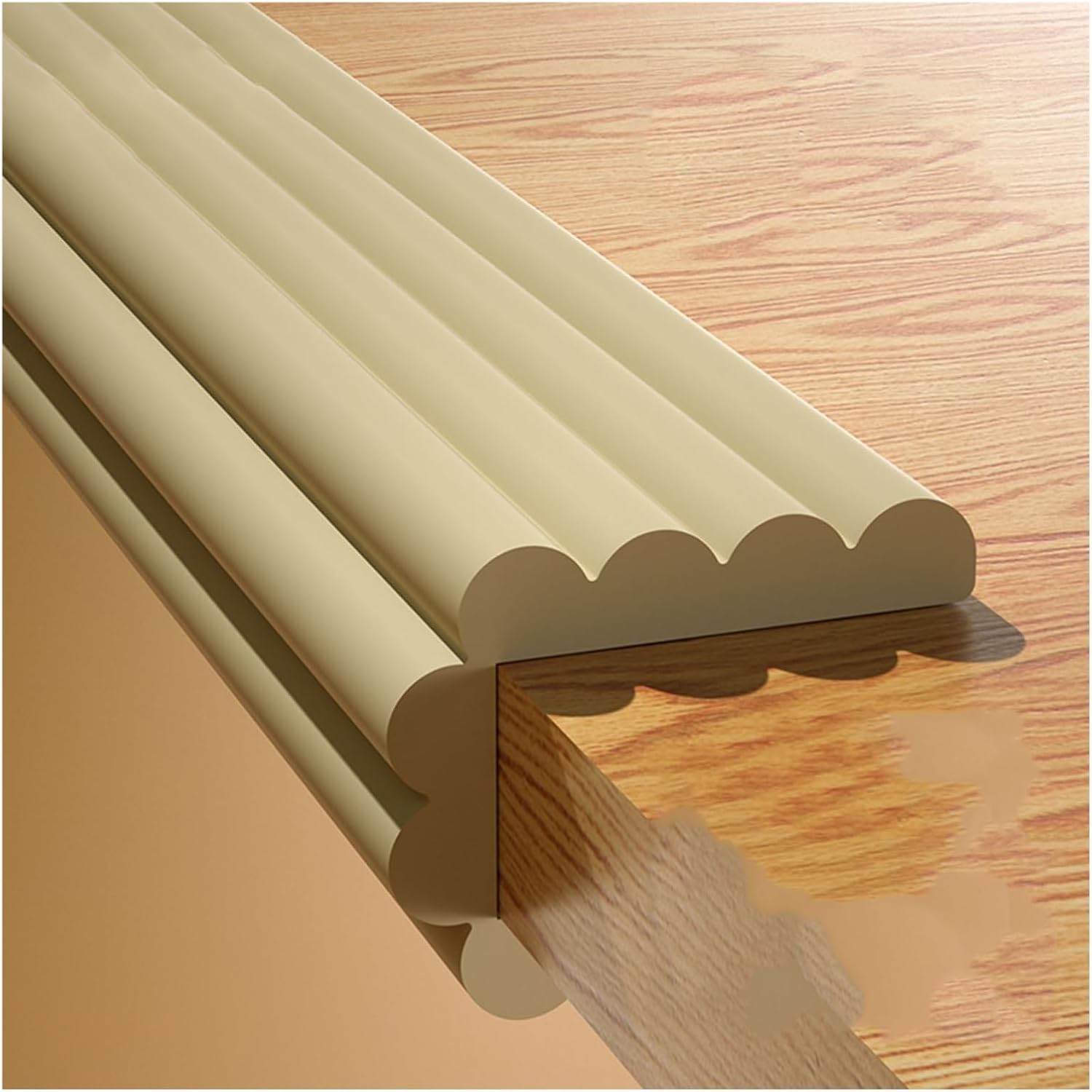 Foam Edge Corner Protector Adhesive Bumpers Padding Cushion for Coffee Table Kitchen(Gray,4pcs)