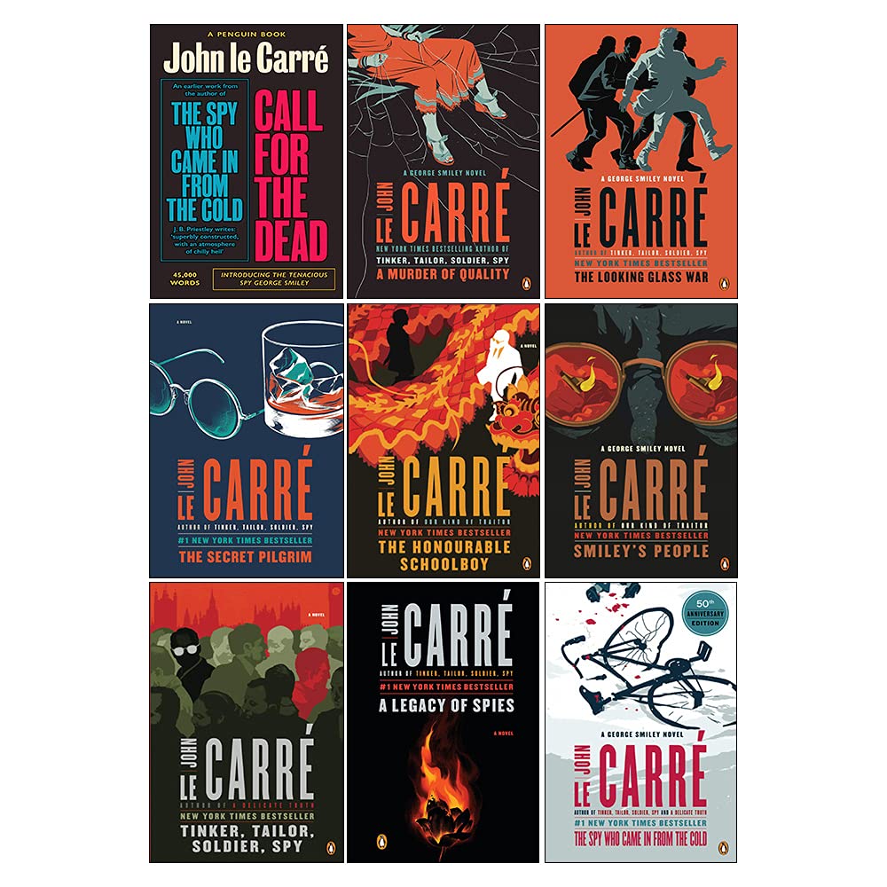 The Smiley Collection 9 Books Set By John Le Carré (Call For The Dead,A Murder Of Quality,The Spy Who Came in from the Cold,Looking Glass War,Tinker Tailor Soldier Spy,Honourable Schoolboy & More)