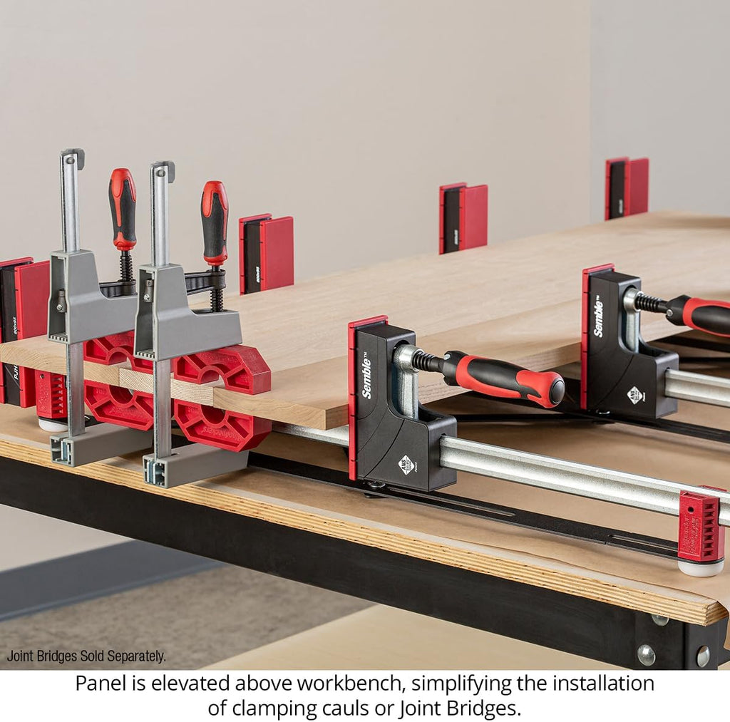 Woodpeckers Xpander Clamp System for Easy Handling and Automatic Spacing of Parallel Jaw Clamps, Aligns and Holds 24'-40' Clamps for Panel Glue-Ups, USA-Made XPANDER-2430