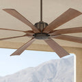 Possini Euro Design 70' Defender Industrial Rustic Farmhouse Indoor Outdoor Ceiling Fan with Remote Control Oil Rubbed Bronze Koa Damp Rated for Patio Exterior House Home Porch Gazebo Garage Barn