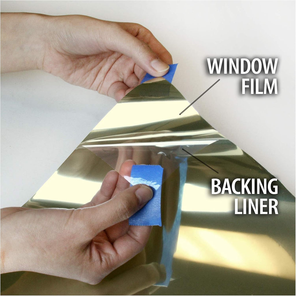 BDF PRGD Window Film Premium Color High Heat Control and Daytime Privacy Gold Outside, Silver Inside - 48in X 24ft