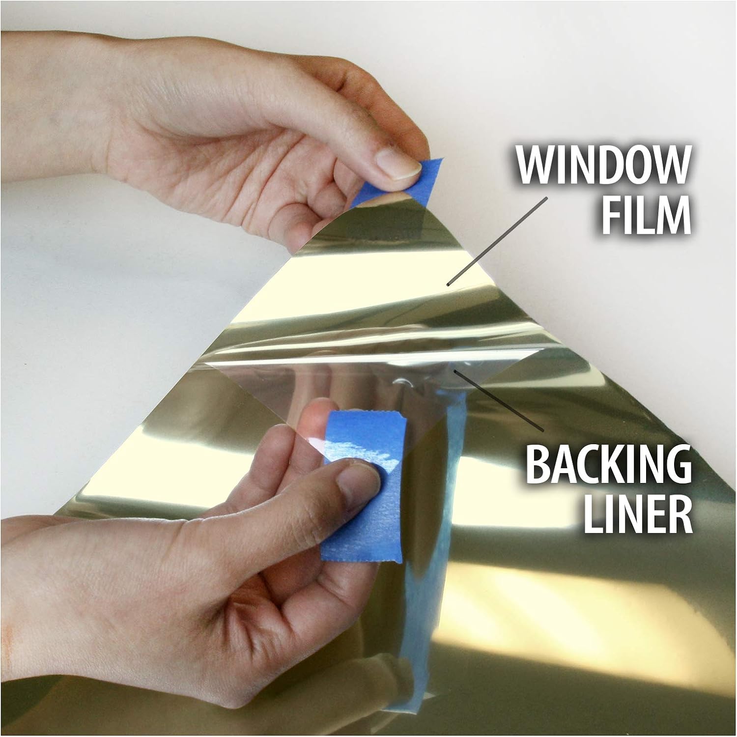 BDF PRGD Window Film Premium Color High Heat Control and Daytime Privacy Gold Outside, Silver Inside - 48in X 50ft