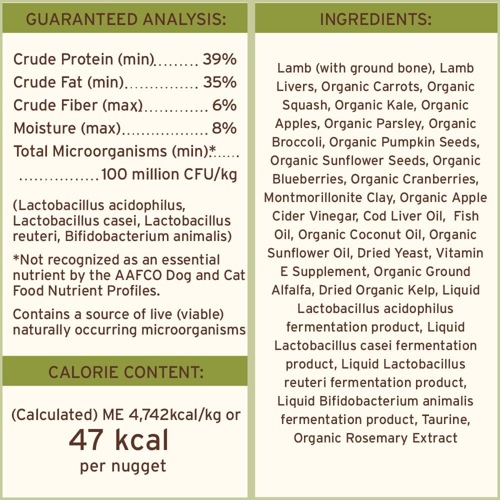 Primal Freeze Dried Raw Dog Food Nuggets, Lamb, Complete & Balanced Meal, Also Use as Topper or Treat, Premium, Healthy, Grain Free, High Protein Raw Dog Food, 14 oz (Pack of 4)