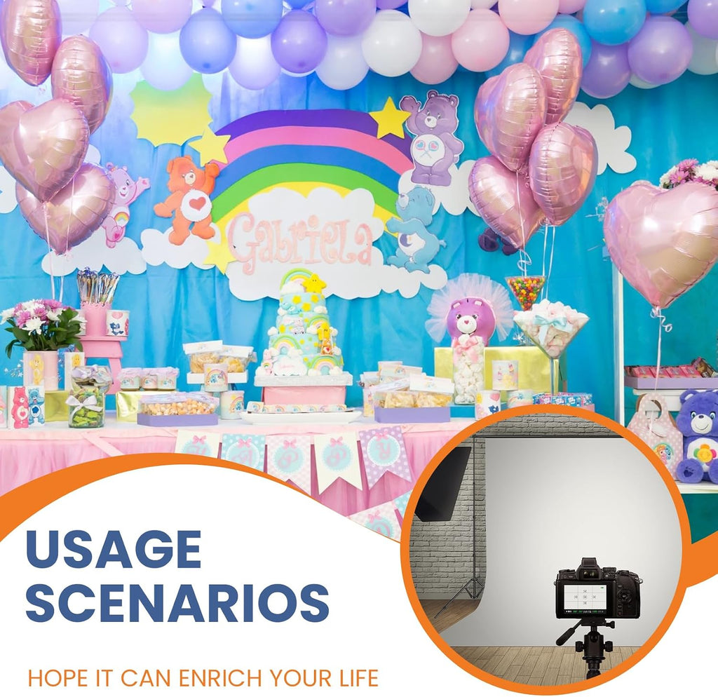 Jiang&Rong 8.5 x 30ft (H x W) Adjustable Photo Backdrop Stand Kit, Large Photography Background Stand with 308°Angle Rotatable Connector for Wedding, Birthday, Party