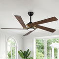 60 Inch Ceiling Fans with Lights and Remote, Farmhouse Lighting Ceiling Fan with Reversible DC Motor, Dimmable, Timer, Quiet Outdoor Ceiling Fans for Patios Living Room Bedroom, Double-sided Blades