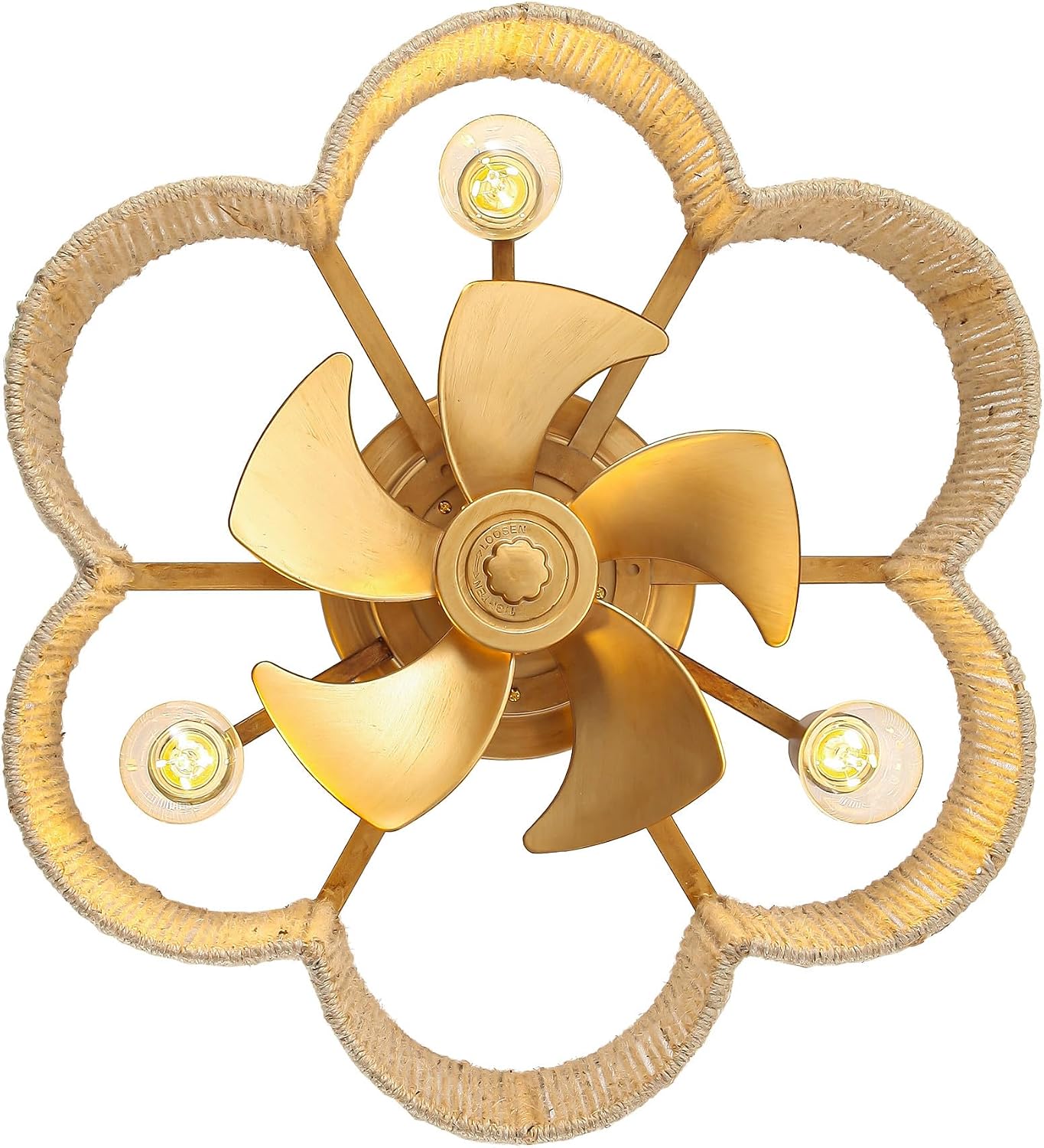 Parrot Uncle Gold Ceiling Fans with Lights and Remote, 21 Inch Low Profile Ceiling Fan with Smart APP Control, Flush Mount Ceiling Fan for Bedroom, 6-Speed DC Motor, Indoor Outdoor Use, Antique Gold
