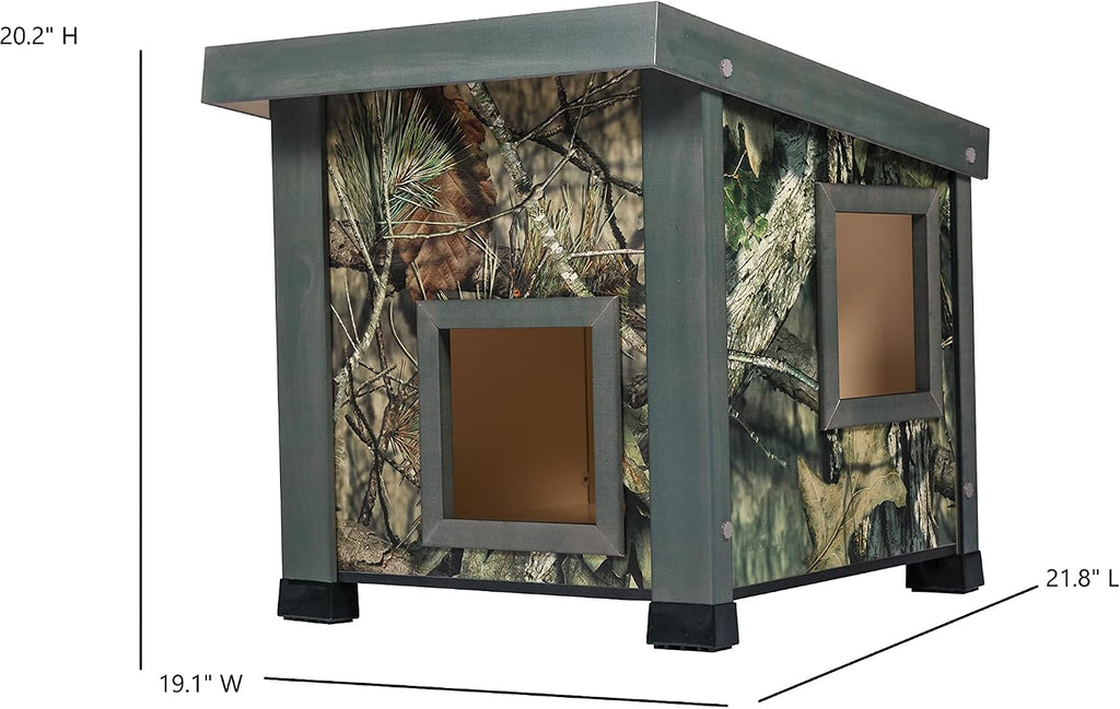 New Age Pet ECOFLEX Outdoor Cat House, Mossy Oak (ECTH351)