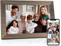 Canupdog WiFi Digital Picture Frame 10.1 Inch, IPS Touch Screen Smart Cloud Digital Photo Frame with 16GB Storage, Wall Mountable, Auto-Rotate, Share Photos from Anywhere Via App