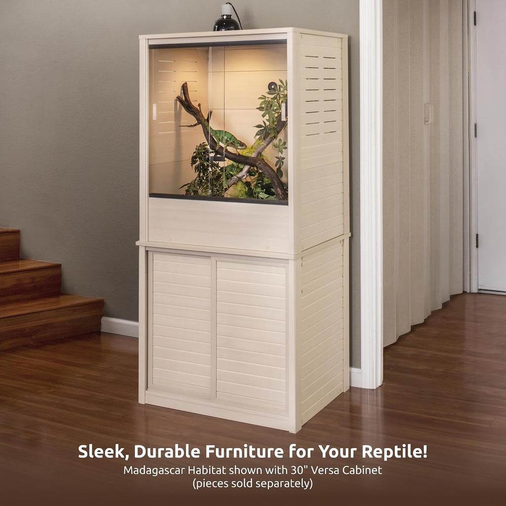 New Age Pet ECOFLEX Vertical Reptile Terrarium, Tall Climber Arboreal Habitat for Chameleons, Geckos & Lizards in ECOFLEX Material, Easy Access, Maple