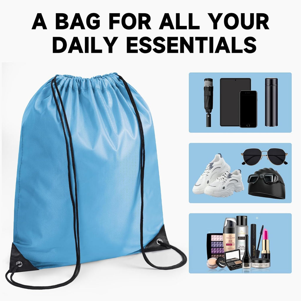 Custom Drawstring Bags With Logo, 80 PCS Personalized Text Drawstring Backpack Bulk, Easy-to-Carry String Bag Great for Gym, Travelling and for Everyday Use (Red)
