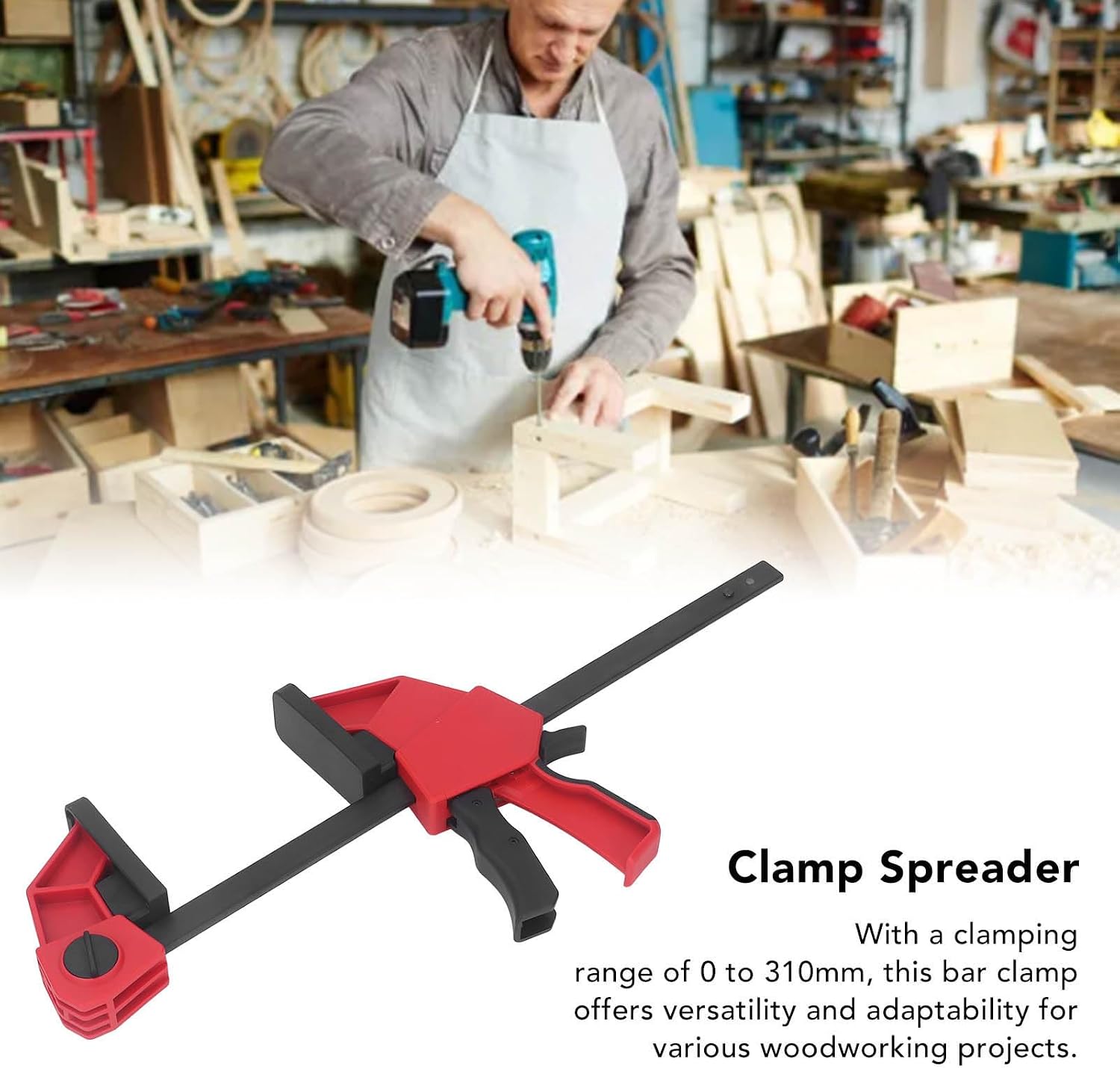Bar Clamp 12 Inch 235kg 310mm Clamping Range Heavy Duty Fast Change Clamp Spreader