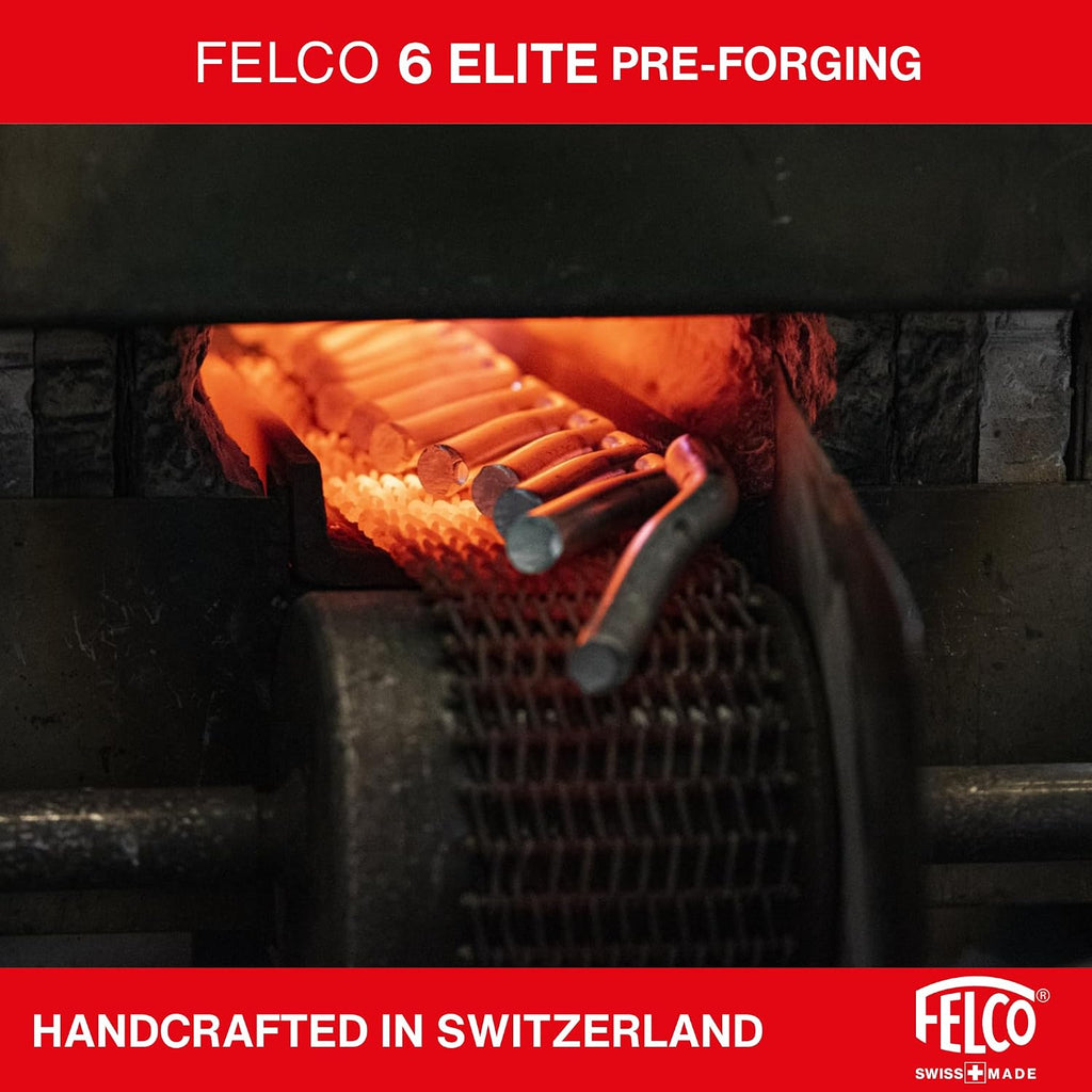 FELCO 6 ELITE Pruning Shears – 7.7' Swiss-Made Garden Clippers with Leather-Wrapped Handle for Medium Right Hands | Hand Pruners for Gardening | Garden Tool Cutter with Bypass Blade, Aluminum Body