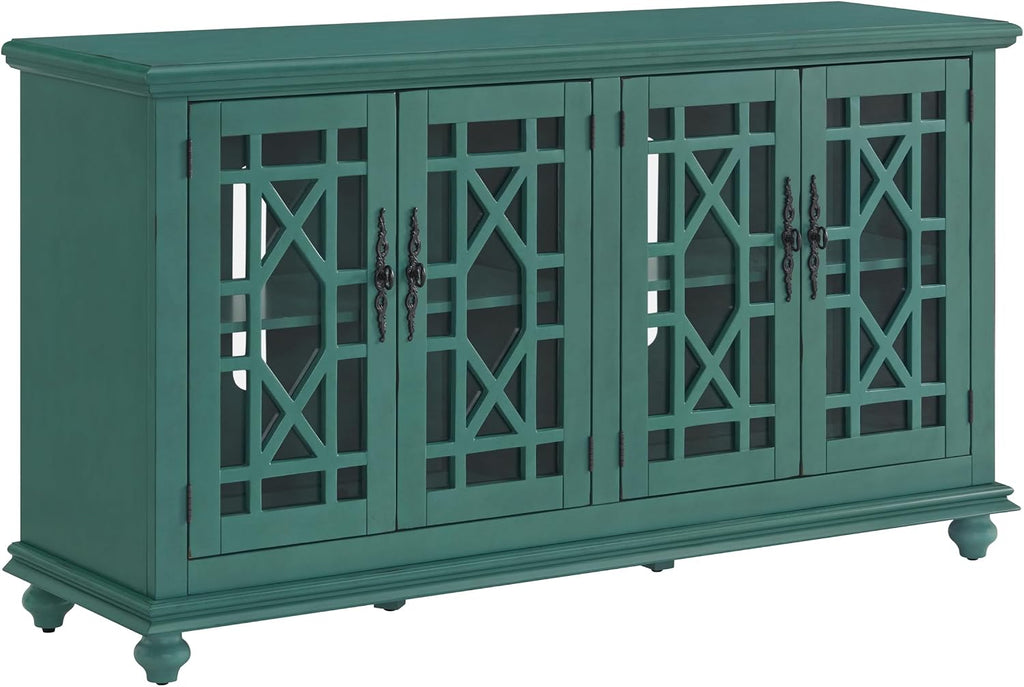 Martin Svensson Home Elegant TV Stand, 63' W x 35' H, Antique Teal-Green