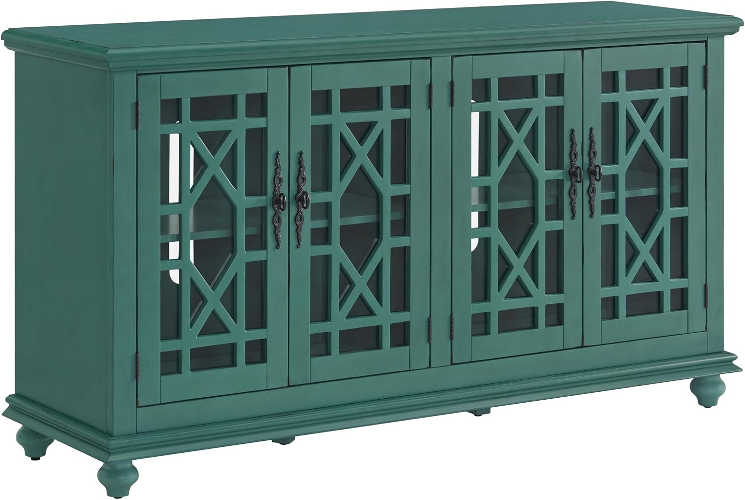 Martin Svensson Home Elegant TV Stand, 63' W x 35' H, Antique Teal-Green