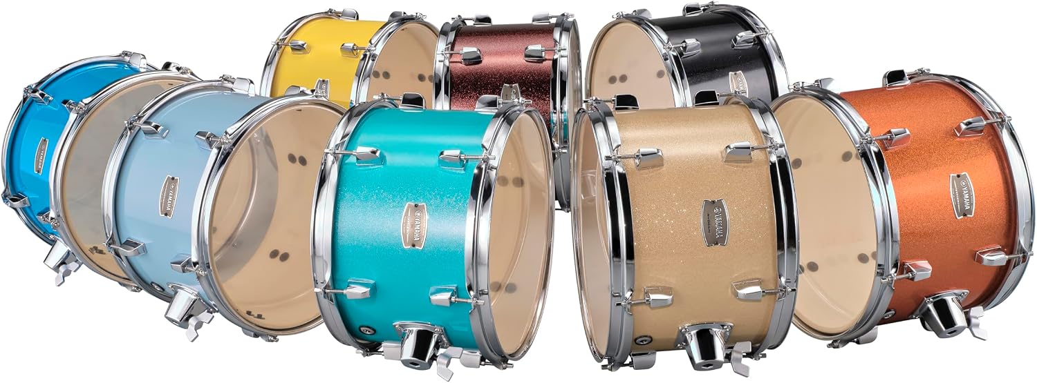 Yamaha Rydeen 5-Piece Drum Set With 22' Bass Drum, Floor Tom, 2 Toms With Ball Clamp And Wood Snare Drum, Gloss Pale Blue