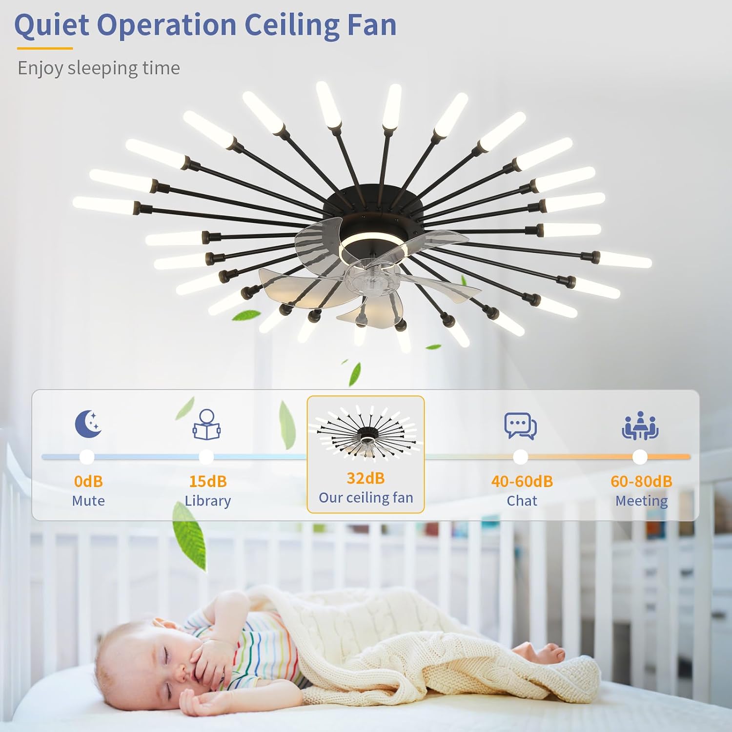 39' Modern Ceiling Fan with Lights,3-Color Dimmable LED, Low Profile Ceiling Fans with 6-Speed Quiet Motor,Flush Mount Ceiling Fan and Remote Control for Living Room,Dining Room,Bedroom