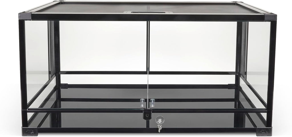 Zilla QuickBuild Reptile 40 Gallon Glass Terrarium Habitat with Swing Door For Geckos, Snakes, Lizards, Frogs, Turtles, and Tortoises, 36' x 18' x 18'