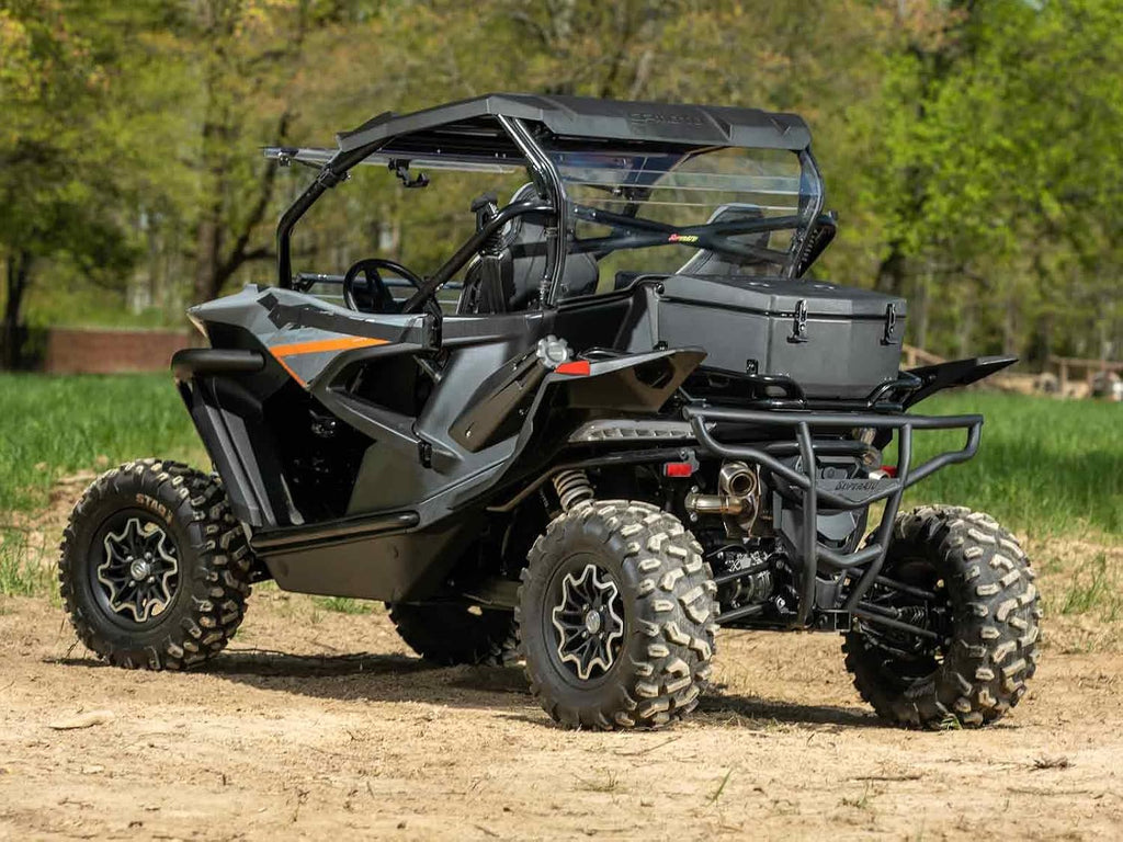 SuperATV Water Resistant Rear Insulated Cooler/Cargo Box for 2020-2022 CFMOTO ZForce 950 | Sealed Lid Keeps Ice in and Mud Out | Built-in Threaded Drain Plug | Heavy-Duty Latches
