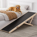 Dog Ramp for High Bed, Couch, Car, 64' Long Foldable Pet Ramp & 5 Adjustable Heights 19.7'-31.5' Wooden Dog Step with Anti-Slip Yoga Mat for Small Medium Large Older Pets, up to 200lbs