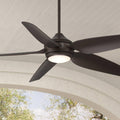 Casa Vieja 52' Del Diego Modern Industrial Indoor Outdoor Ceiling Fan with LED Light Remote Control Bronze Brown Damp Rated for Patio Exterior Shed House Home Porch Gazebo Garage Barn