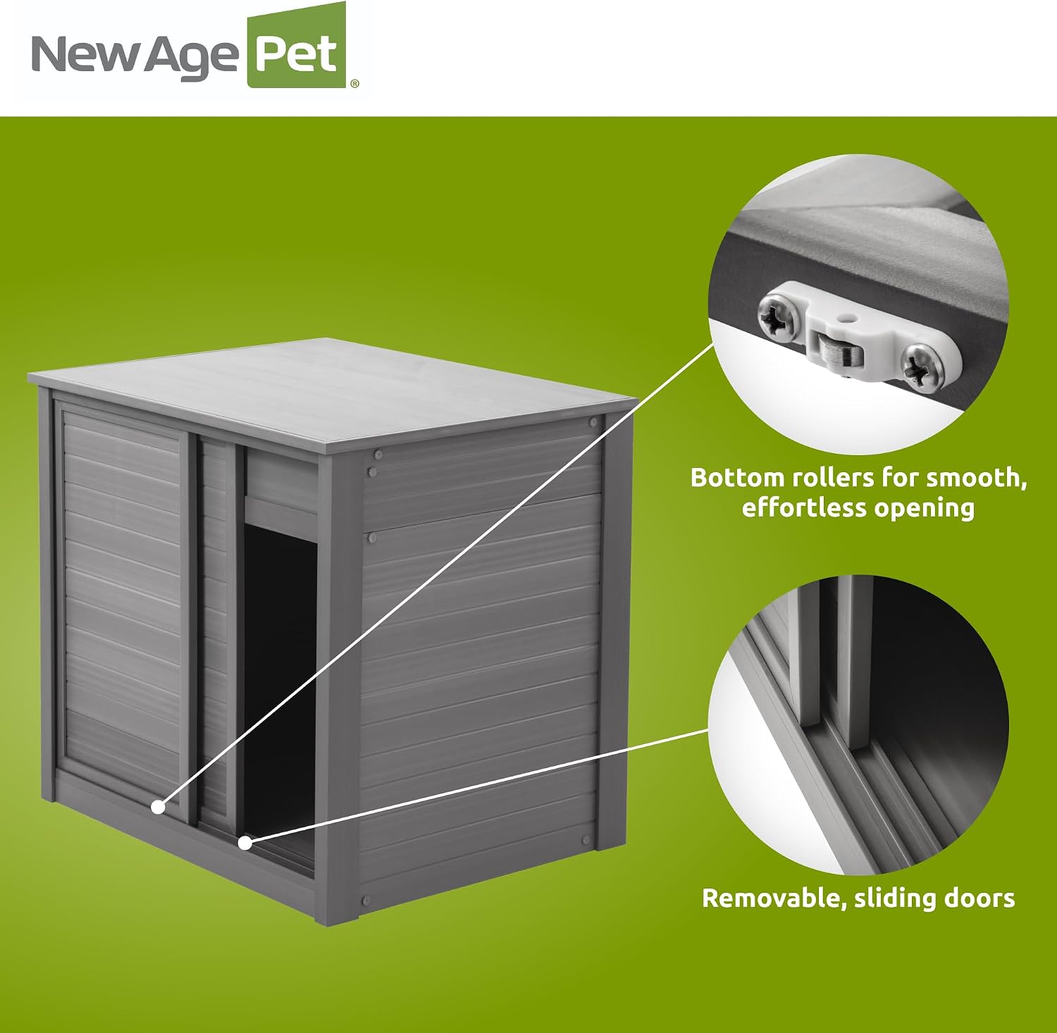 New Age Pet ECOFLEX 30' Small Versa Stand, Standard Height Cabinet for Reptile & Small Animal Habitat, Lounge in Grey