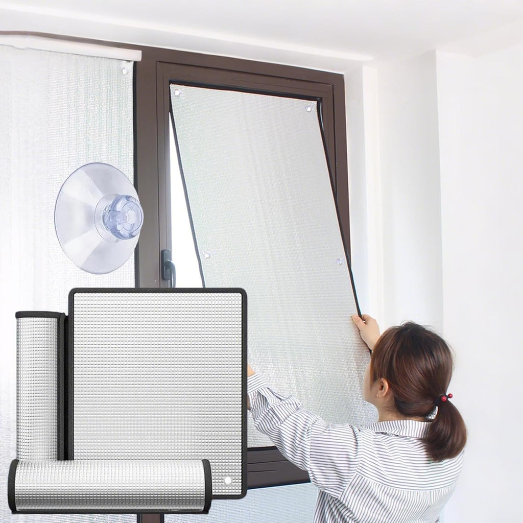Roof Window Film Heat Reflector Privacy Films Blackout Window Cover Sunshade Anti-Glare For Office Bathroom Home Thermal 8mm Aluminum Foil(142 x 251cm/56'x99')