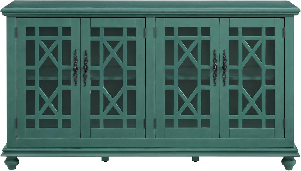 Martin Svensson Home Elegant TV Stand, 63' W x 35' H, Antique Teal-Green