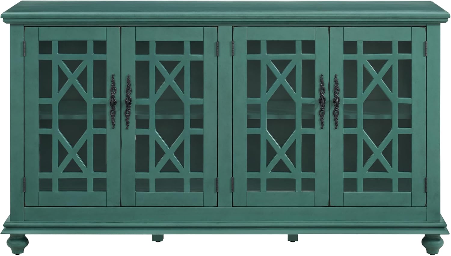 Martin Svensson Home Elegant TV Stand, 63' W x 35' H, Antique Teal-Green