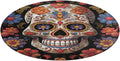 Sugar Skulls Coral Velvet Round Floor Mat Non-Slip Bath Rug Floor Covering for Bathroom Vanity Guest Suite & Vacation Home