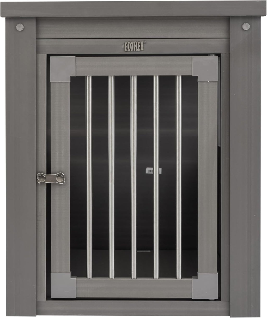 New Age Pet ecoFLEX Pet Crate/End Table, Small, Grey, Model:EHHC405S