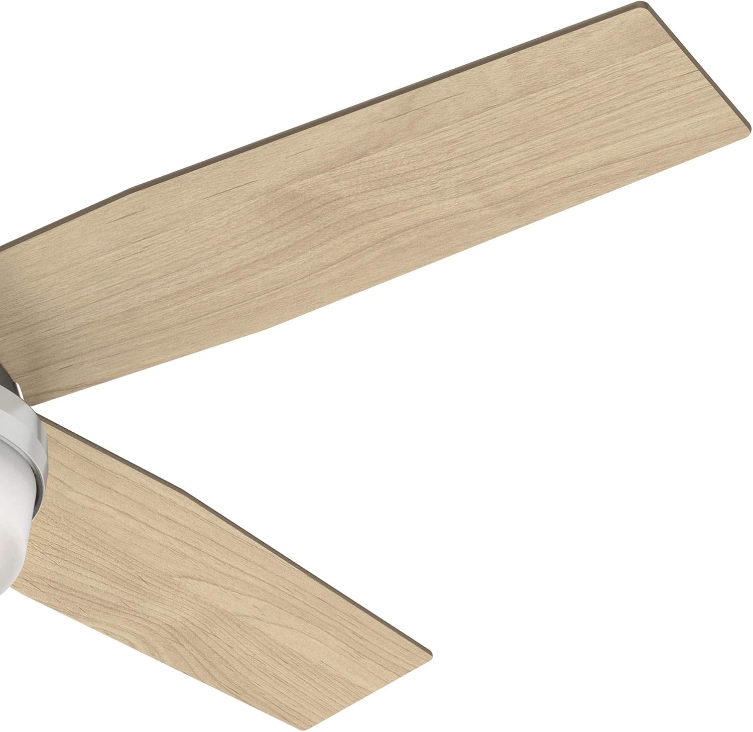 Hunter Fan 52 inch Contemporary Indoor Brushed Nickel Ceiling Fan with Light Kit and Remote Control (Renewed)