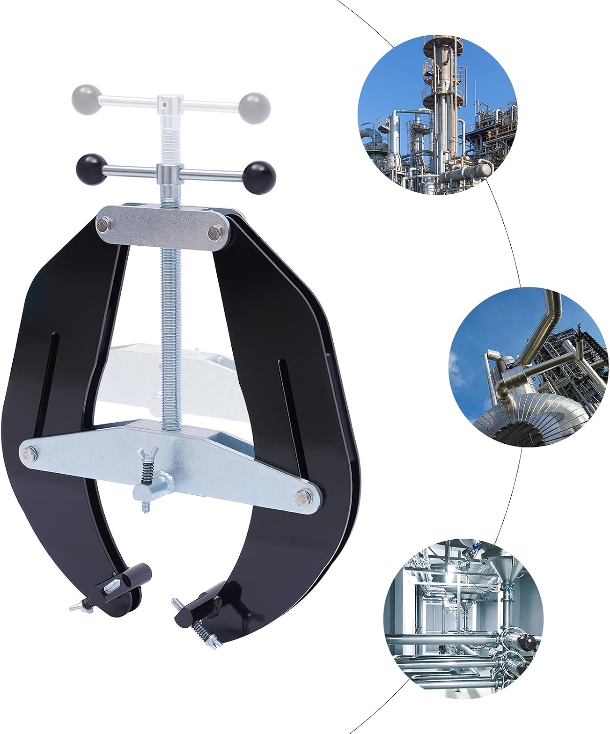 Pipe Clamp, 5 to 12 in,High Strength Ultra Clamp with Lightweight Design,for 5-12' Welding Fit-Up Alignment Pipe Tube Tool Manual
