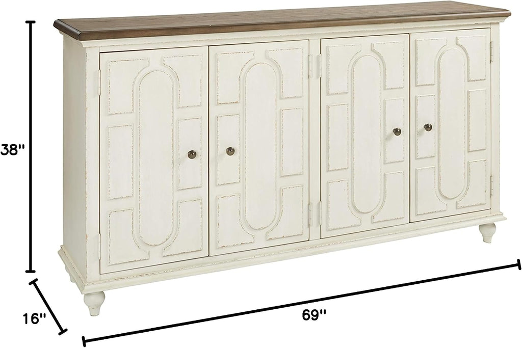 Signature Design by Ashley Roranville French Country Accent Cabinet or Server, White