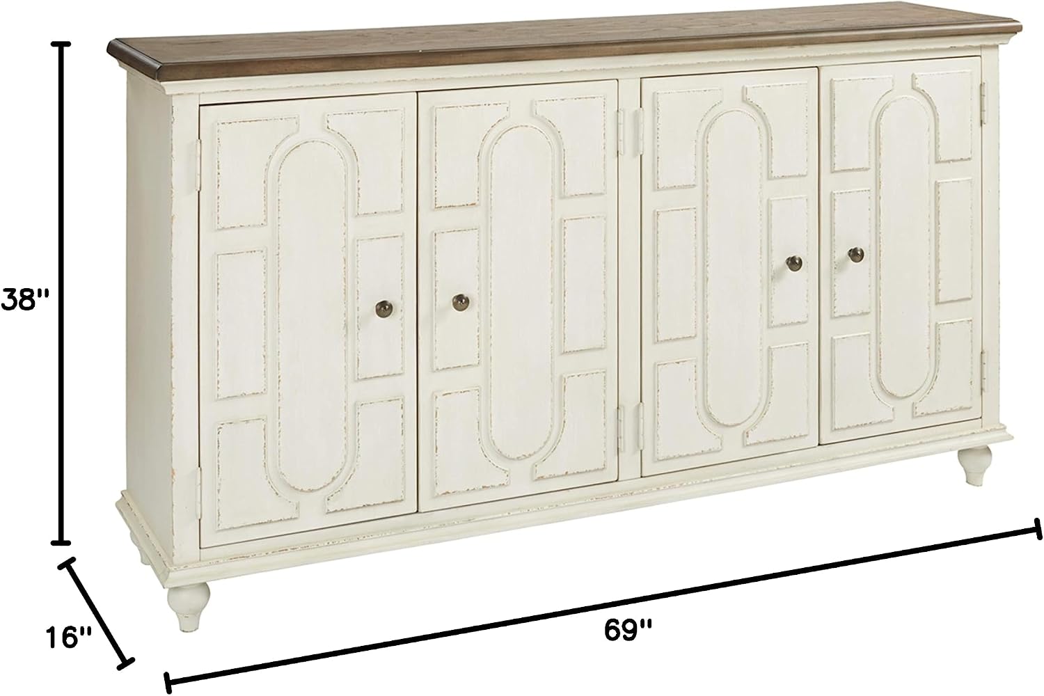 Signature Design by Ashley Roranville French Country Accent Cabinet or Server, White