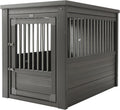 New Age Pet ECOFLEX InnPlace Dog Crate & End Table, Indoor Furniture Style Pet Kennel for Small, Medium, Large & XL Dogs, Durable Composite, Grey, X-Large