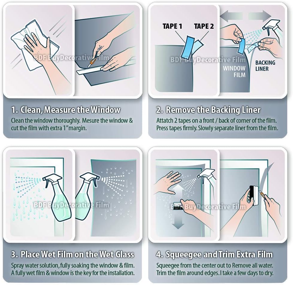 BDF S8MB35 Window Film Security and Sun Control 8 Mil Black 35 (Medium) - 60in X 24ft